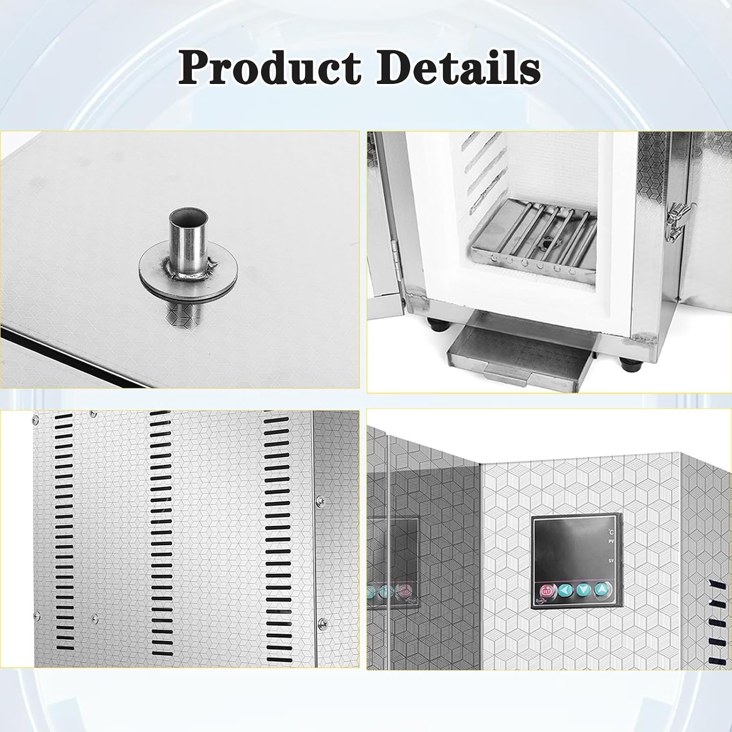 Hi-Temp Electric Burnout Oven Kiln 2026 Upgrade, 1500W Compact Burnout Furnace for Jewelry Making Dental Casting, Wax Metal Clay Sintering 3D Resin Burnout, Reaches 800°C
