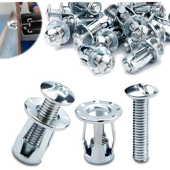 Mbsomnus Cavity Metal Anchor M4 x 20 mm Cavity Dowels Pack of 15 Jack Nuts | Cavity heavy duty dowels, petal nuts, expansion 