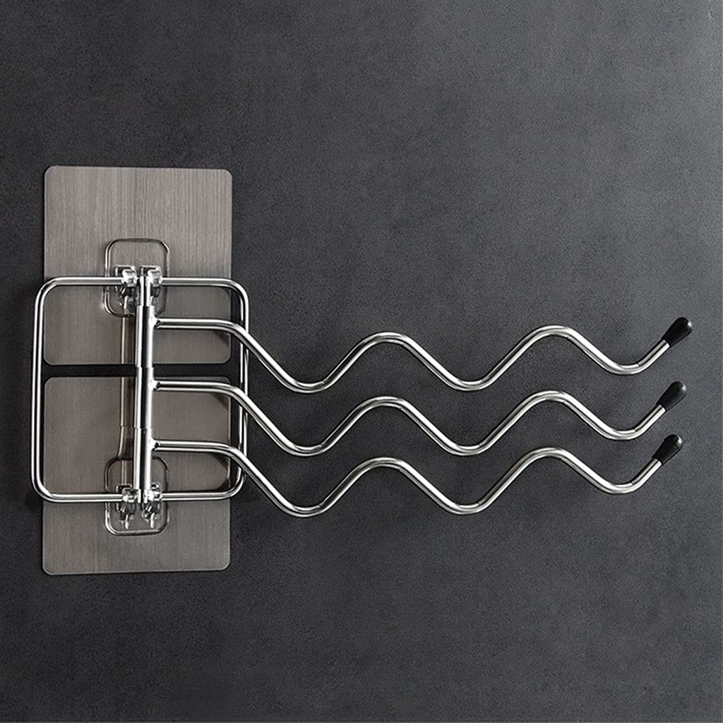 Porte-serviette rotative sans punch pour sécher vos draps de bain sans abîmer le carrelage