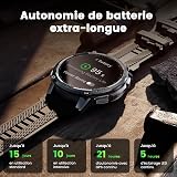 KOSPET TANK T4C Smart Watch for Men, GPS, LED Flashlight, Full Metal Body, Walkie-Talkie, Bluetooth Calling, 1.5” AMOLED, 50M Waterproof, 50-Day Battery Life, Heart Rate, SpO2, Sleep Monitor (Gray) - 9