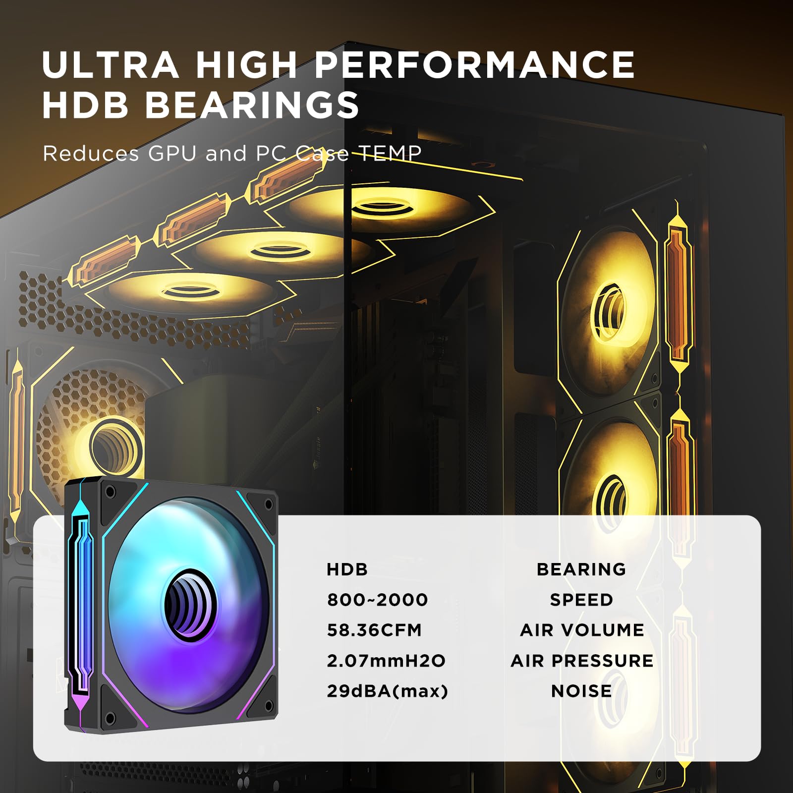 Jungle Leopard Prism 4 Pro X3 - Ventiladores de carcasa ARGB de 120 mm, efecto de luz RGB de espejo infinito, 5 V, 3 pines, sincronización de luz, 800~1800 rpm, PWM, ventilador de PC adecuado para
