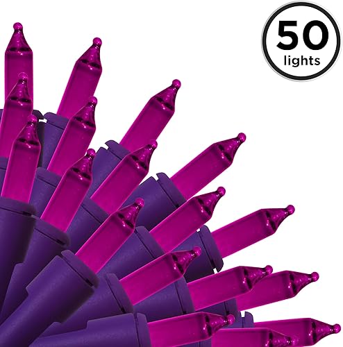 Miniatura 2 de Brite Star 50 lt Designer Series - Juego de mini luces, color morado, alambre morado