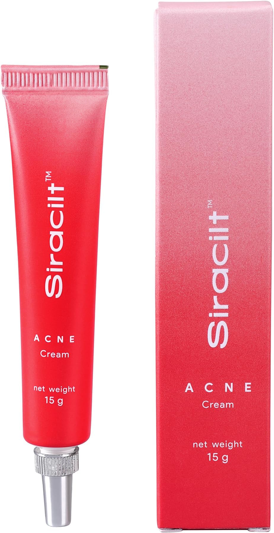 SIRACILT ACNE Cream with Azelaic Acid and Niacinamide, Anti-bacterial action, Reduces sebum levels & clogged pores, Gentle exfoliation of dead skin cells, Paraben & Sulphate Free - 15gm