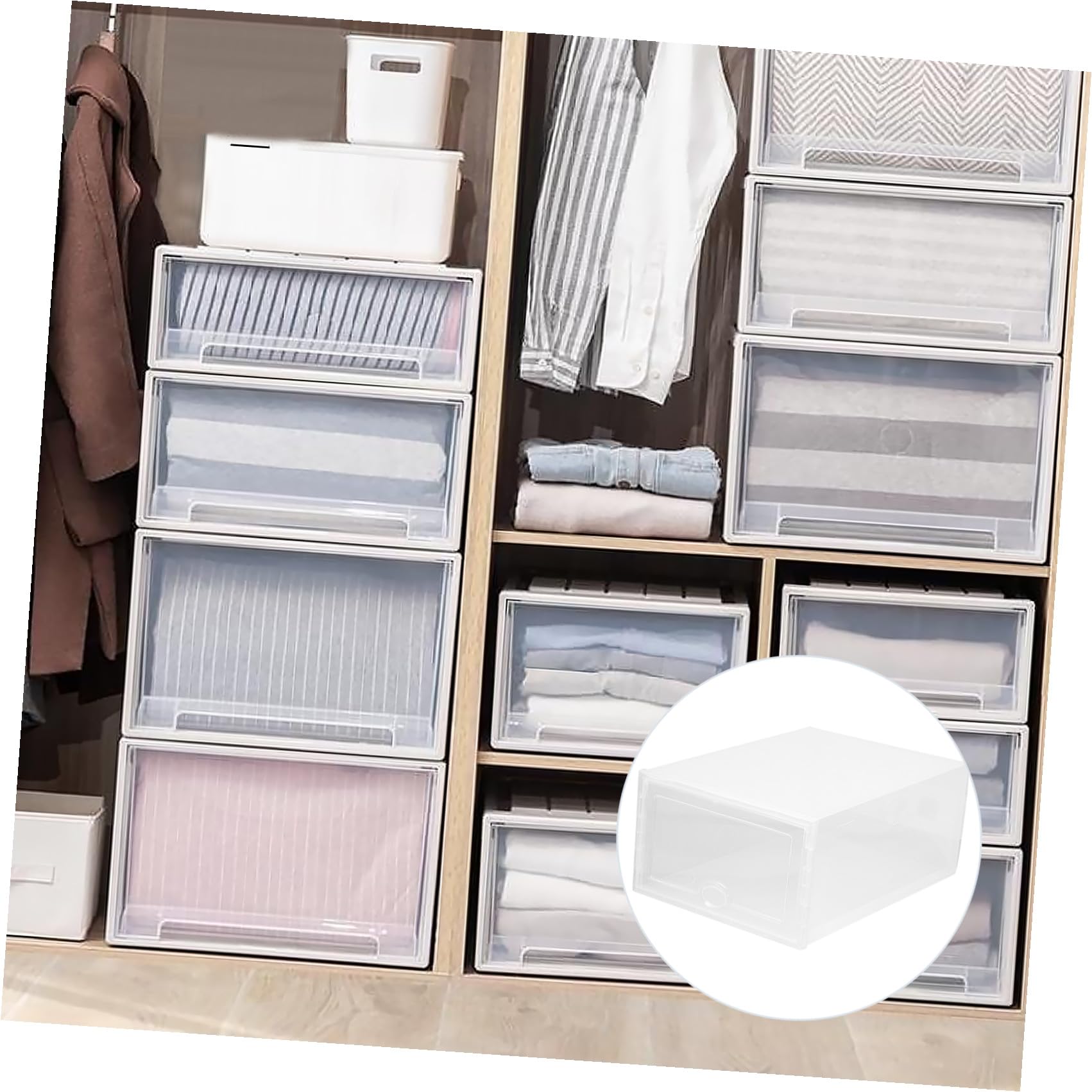 Alipis Caja Transparente 6 Piezas para Zapatos de Plástico para Almacenamiento Sencillo Diseño Tipo Cajón y Protección contra Arañazos