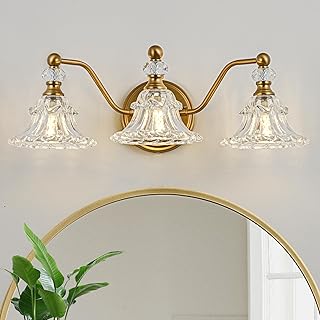Vintage 3-Light Bathroom Vanity Light Fixture, Vintage Vanity Light with...