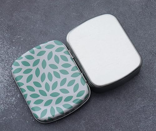 Miniatura 3 de 4 cajas de almacenamiento pequeñas de metal de 2.4 x 2.0 x 0.6 in, rectángulo, latas vacías con bisagras con tapa, recipientes para organizar