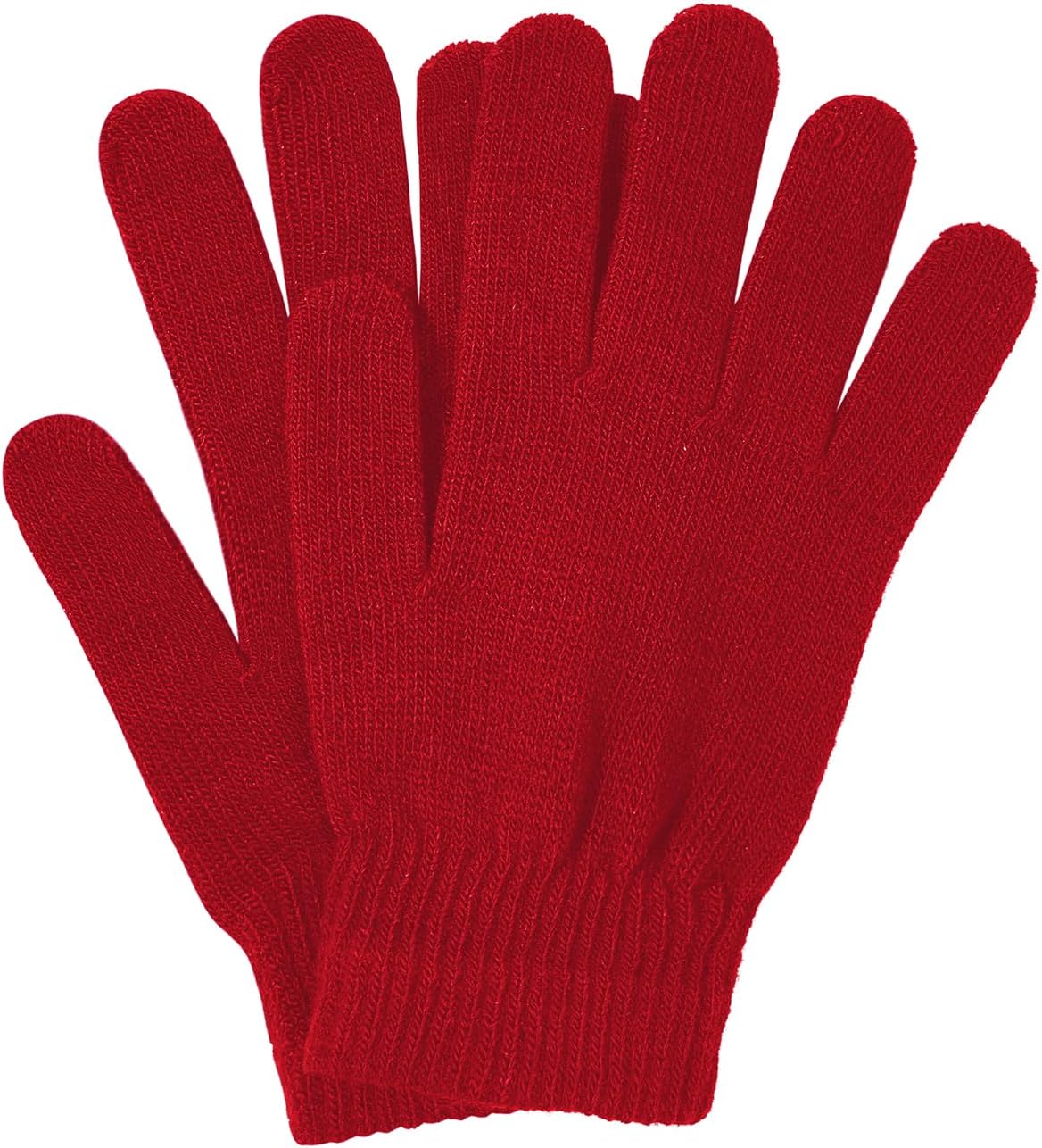 American Trends Magic Knitted Gloves for Women Winter Warm Full Finger Mittens for Men Ladies Soft Stretchy Unisex Gloves