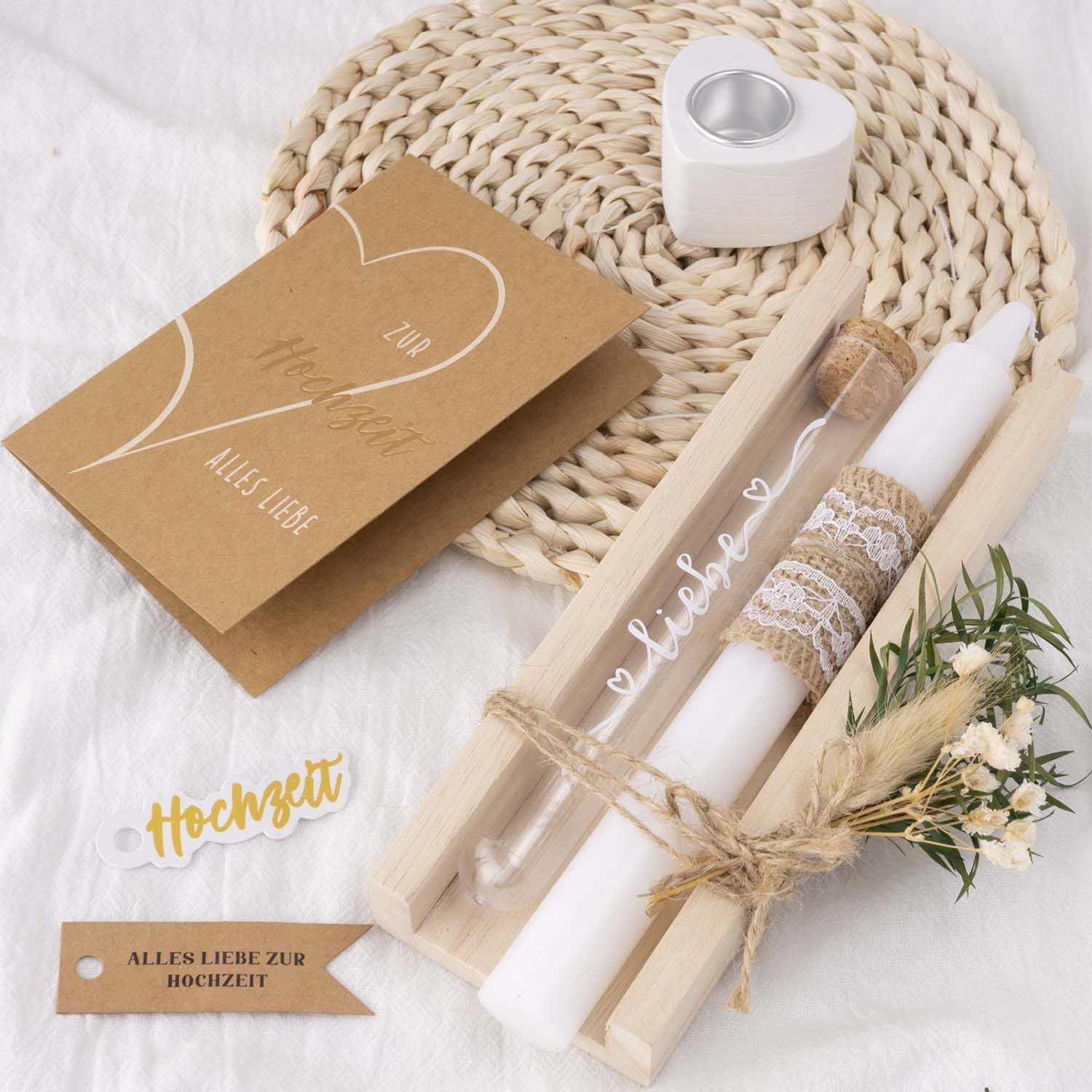 Kssvzz Geldgeschenk-Set Für Hochzeiten - Mit Reagenzglas, Lichterkette & Geschenkbox