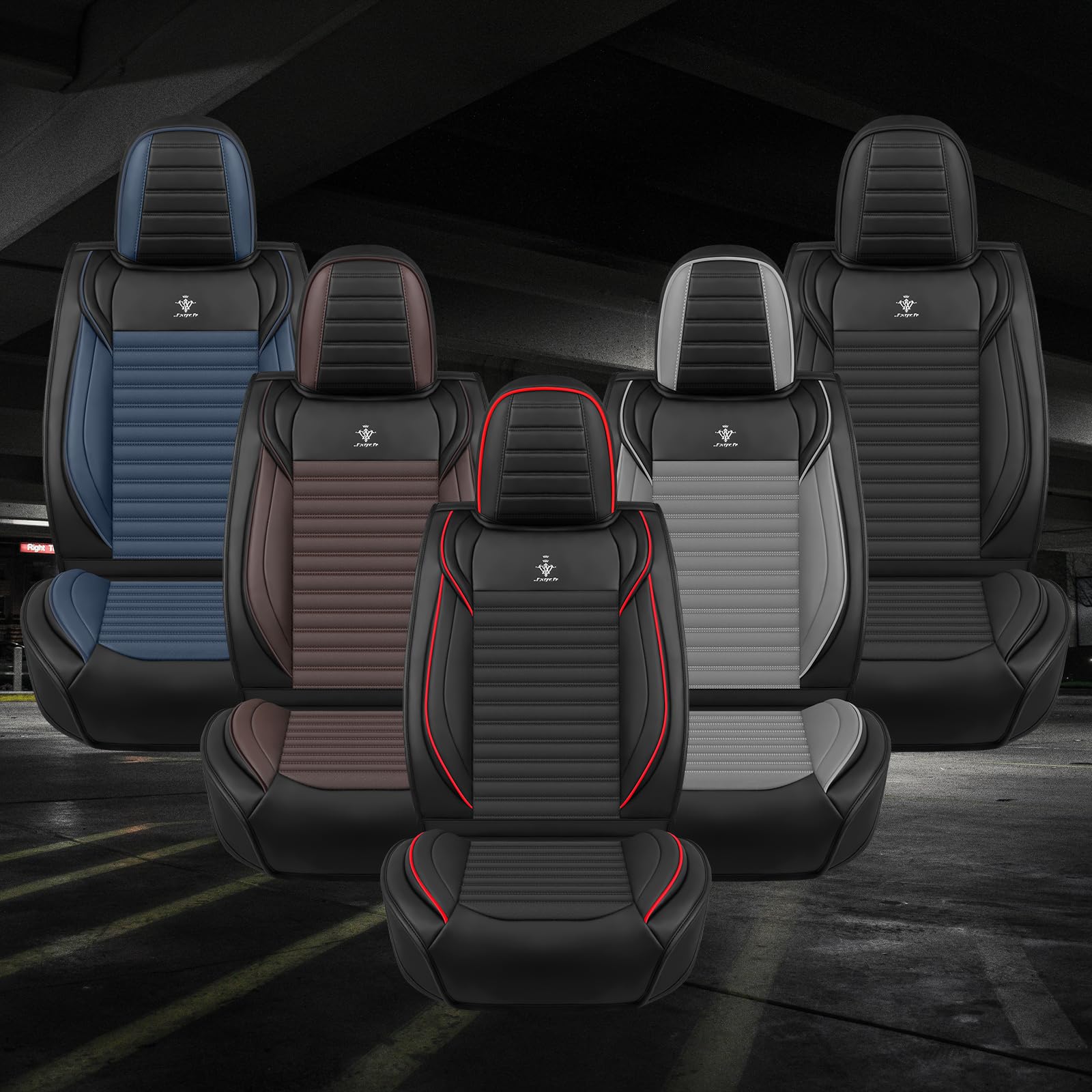 Standard Seat Covers Full Set Set for Toyota Highlander 2001-2025 Full Car Breathable Leather Seat Cover Waterproof Car — view 6