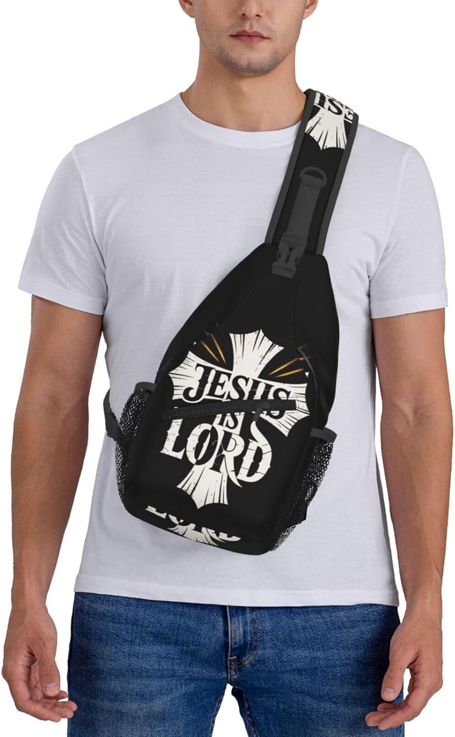 Jesus Crossbody Sling Bag For Women Men Fashion Jesus Christian Cross Chest Bag Shoulder Sling Backpack Daypack For Sport Travel Hiking - Image 7