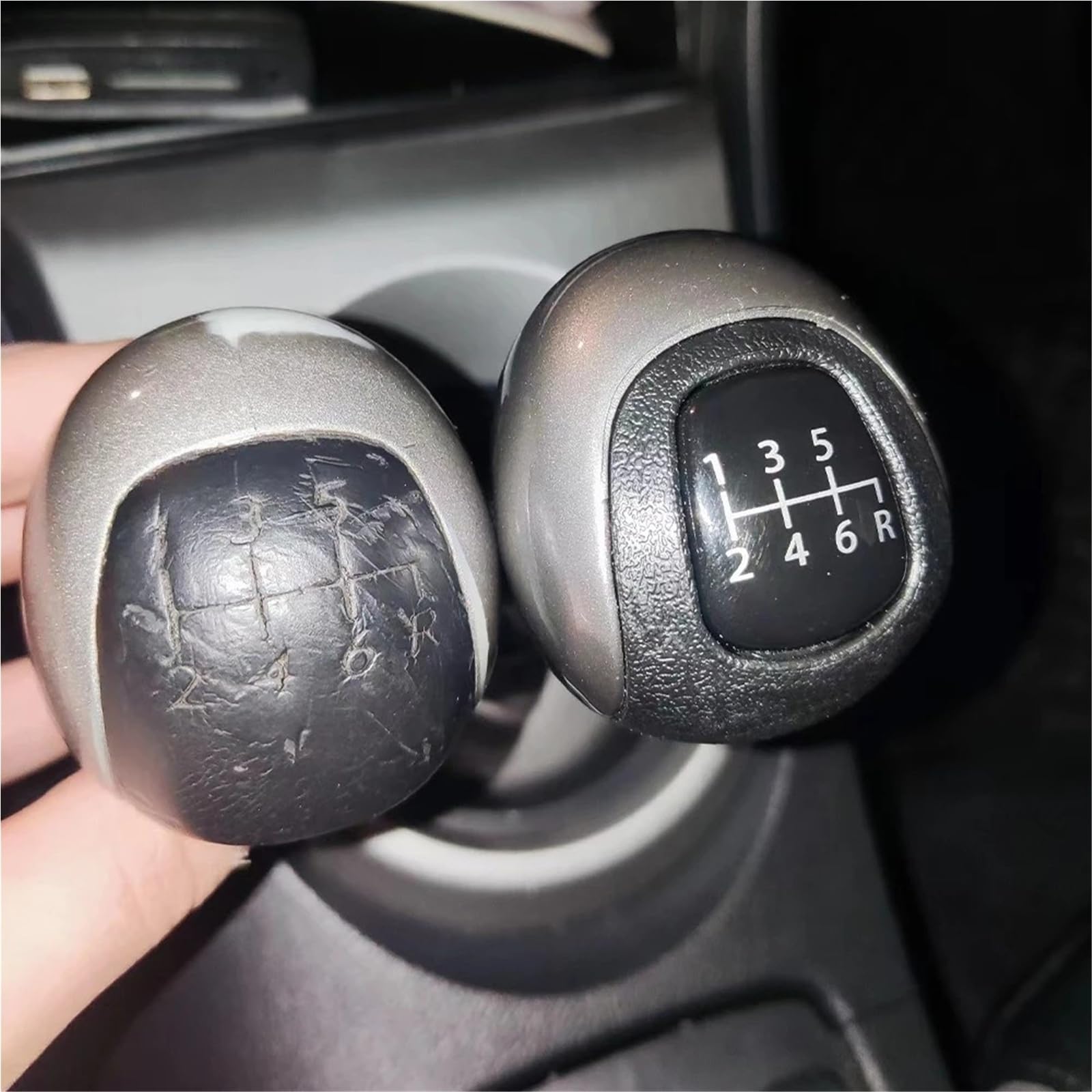 XZCVTYW Stick Shift Handle Gear Shift Knob for Civic DX EX LX 2006-2011 54102-SNA-A01 5/6 Speed MT Stick Ball Head Lever Interior Car Car Gear Shift Stick Knob(6 Speed knob)