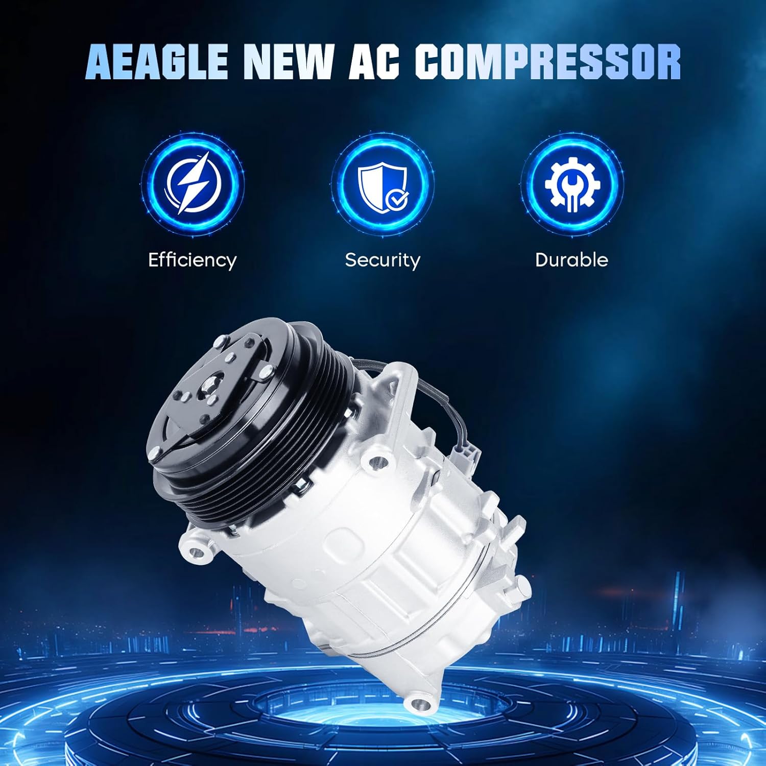 Air Conditioner AC Compressor with Clutch for Ram ProMaster 1500 2500 3500 3.6L 3.6 2014-2022 14 15 16 17 18 19 20 20 21 22