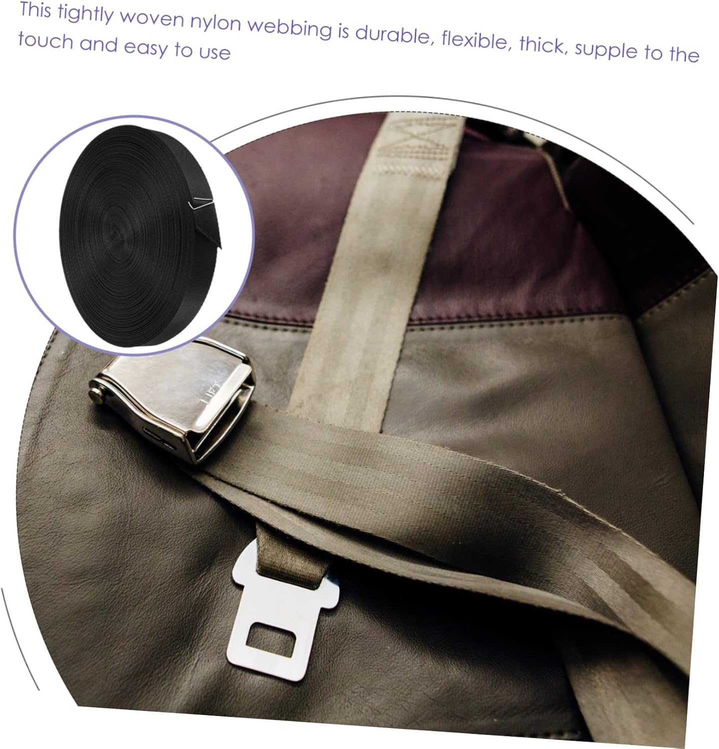 Wide Nylon Webbing Straps Detachable Strapping for DIY Crafts Webbing Belts for Furniture Household and Outdoor Activities