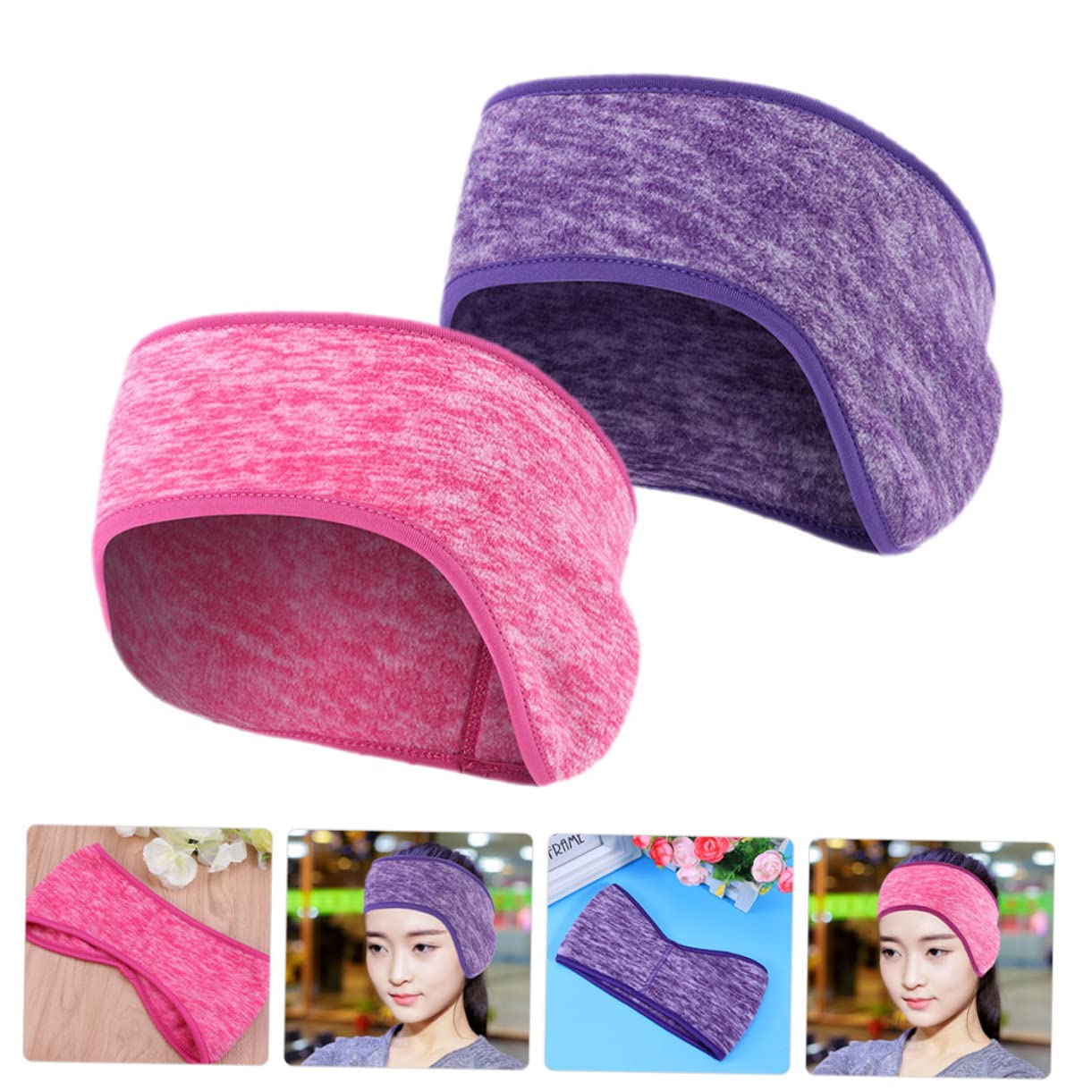 Kisangel Warme Ohrenschützer Ohrenwärmer Zum Laufen Stirnband Stirnbänder Für Männer Bands Hair-Band Haar Band Wickelkopfschmuck Atmungsaktive Stirnbänder Polarfleece