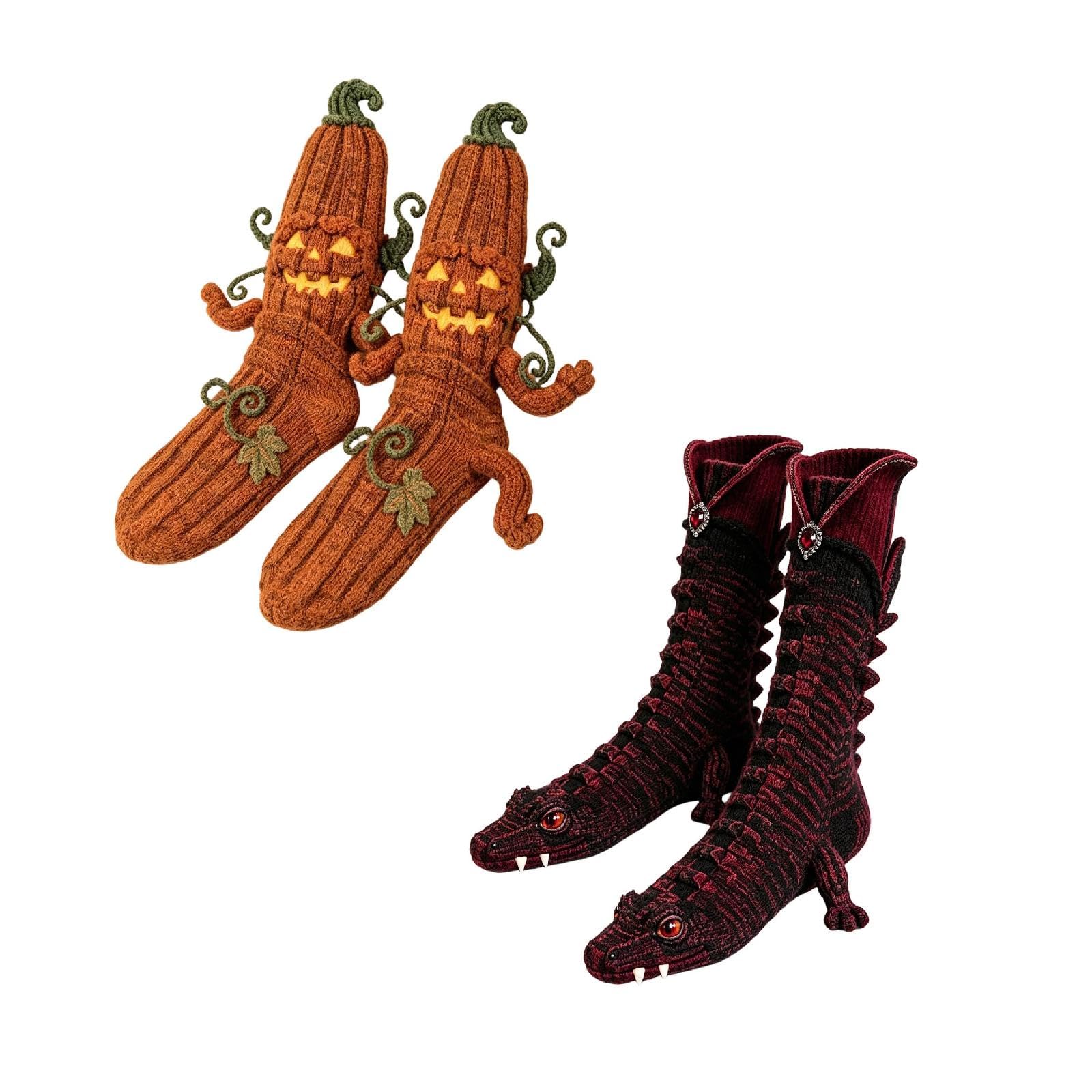 Générique Chaussettes Fantaisie Halloween Unisexes 3D Drôles Costume Soirée