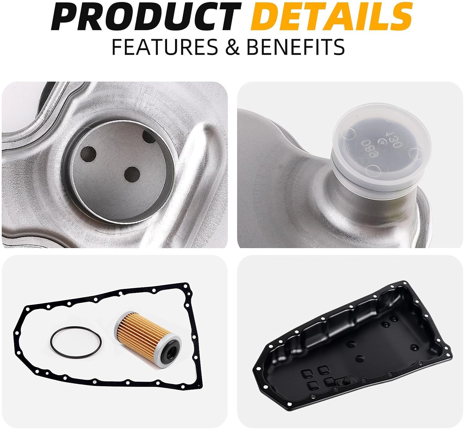 RE0F10D JF017E Transmission Filter Oil Pan Gasket Kit Compatible with Nissan Altima Maxima Quest Murano Pathfinder Infiniti Qx60 Replaces# 31728-29X0D 31726-3JX0A 31726-28X0A (filter set)