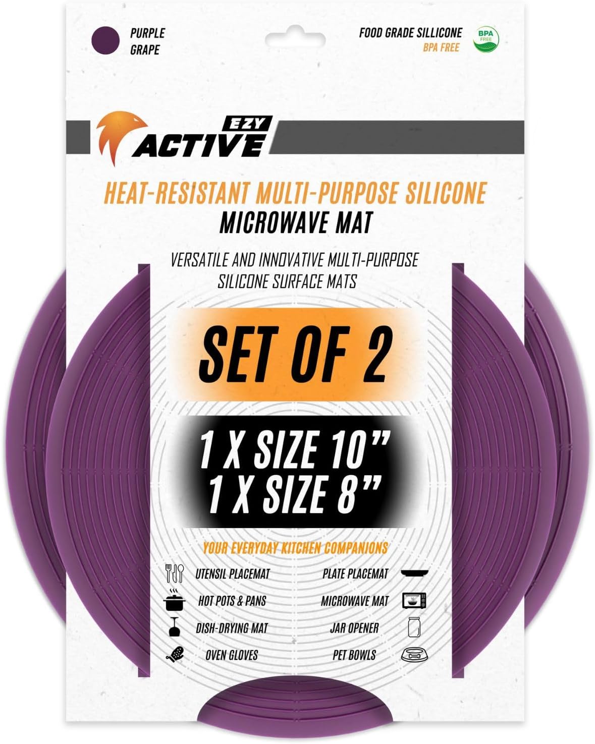 Multi Use Silicone Mat Microwave Pot Holders, Microwave