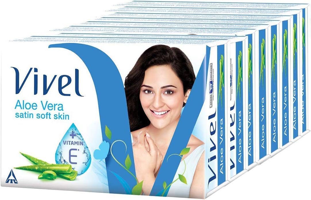 Vivel Aloe Vera Soap, 100 g (Pack of 8)