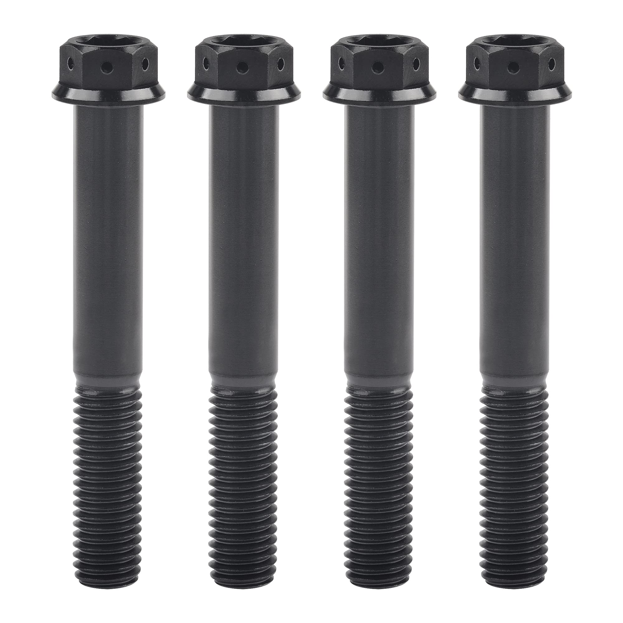 Tornillos de cabeza hexagonal de titanio M10 negro pasivado para motor y chasis 8