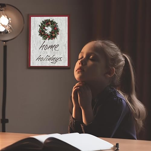 Miniatura 4 de Home for the Holidays - Holiday Wall Art, This Inspirational Christian Wall Art Aesthetic Print wReplica Wood Design Is Perfect For Home Decor,