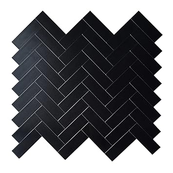 Peel and Stick Tile Backsplash Herringbone Adhesive Stick on Wall Tiles for Kitchen Bathroom(12 Sheets)