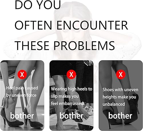 Miniatura 2 de Protectores de césped de tacón alto, 12 pares de 2 tamaños, tapones de fregadero y tapas de reparación de talón, protectores antideslizantes para