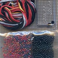 Vista 3 de Kit de punto de cruz con cuentas de mariquita abrazo Mill Hill 2015 Spring Bouquet MH185103