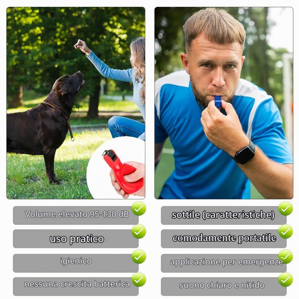 5 Fischietti a Mano Fischietto Manuale e 5 Fischietto per Allenatori | Fischietto da Calcio Fischietto Manuale Lgienico Sportivo Fischietto per Emergenza per Attività Aperto Arbitri Allenatori