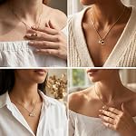 Waterproof 14K Gold Plated Initial Necklace for Women, Dainty Letter Pendant with Cubic Zirconia Charm, Non Tarnish Minimalist Layering Chain, Hypoallergenic Everyday Jewelry Gift