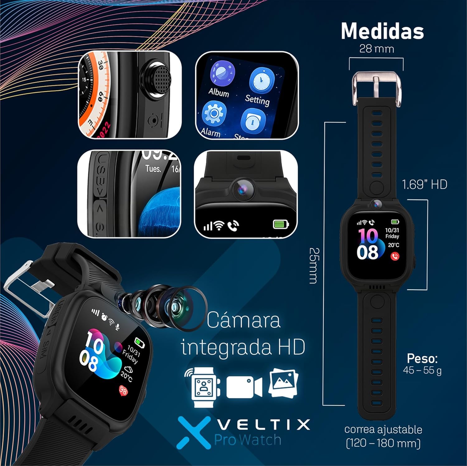 VELTIX Nuovo Orologio Intelligente X Pro 2 Cinturini Gratuiti Smartwatch Per Con GPS E Chiamate Bambina Per, Bambini Bambini, 4G