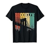 New York City Brooklyn Bridge Vintage Retro Skyline NYC NY T-Shirt