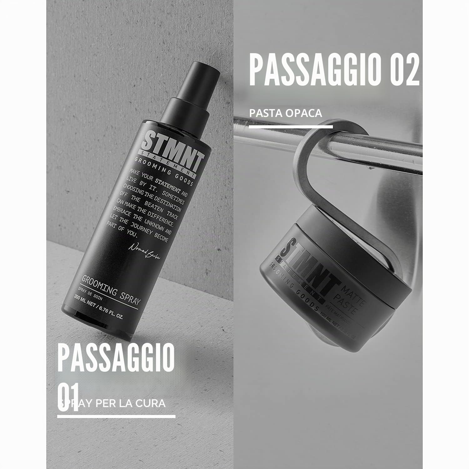 STMNT STATEMENT GROOMING GOODS Matte Paste - Cera per Capelli Uomo - Texture - Fissaggio Forte - Effetto Ultra Matt 100 ml