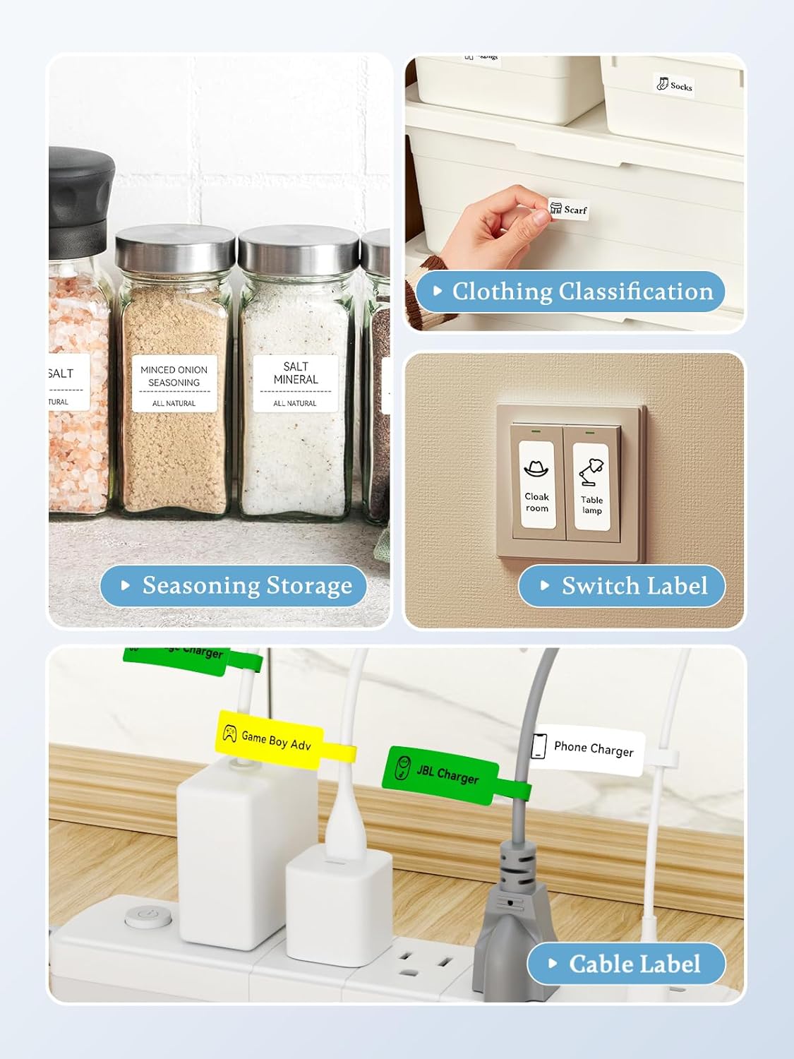 NIIMBOT B1 Label Maker Machine with Tape, 2 Inch Portable Label Printer, Bluetooth Thermal Label Printer with Multiple Templates for Small Business,Office,Home,School (Blue, 1 Printer+1 Roll Label) - Image 3