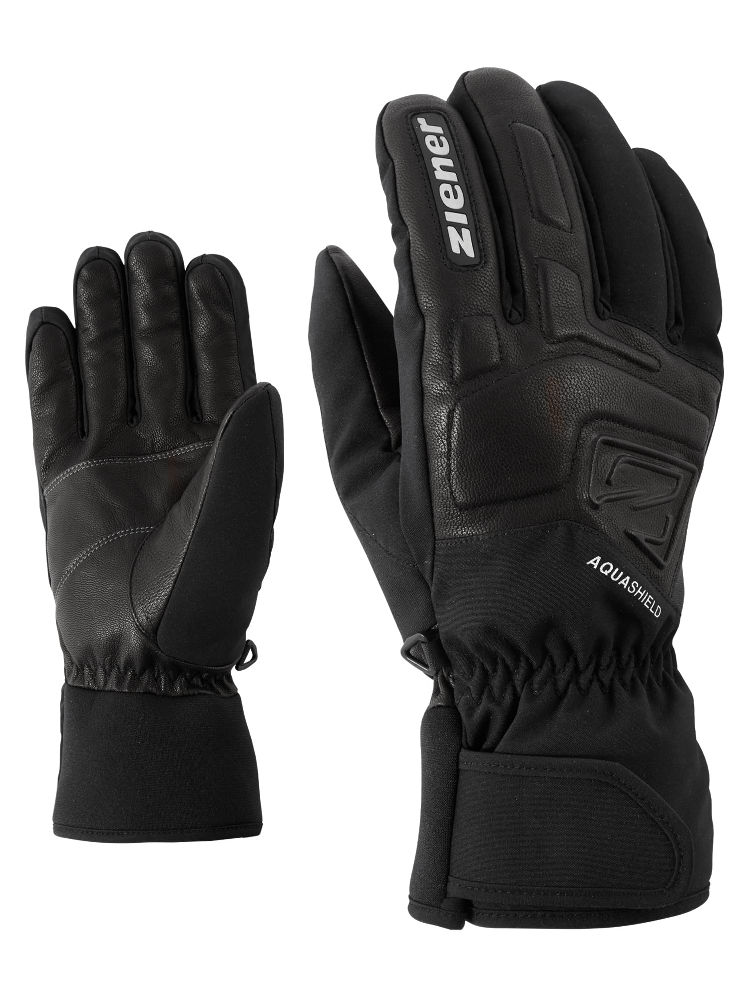 Ziener Herren GLYXUS Ski-Handschuhe/Wintersport | wasserdicht atmungsaktiv, black, 6,5