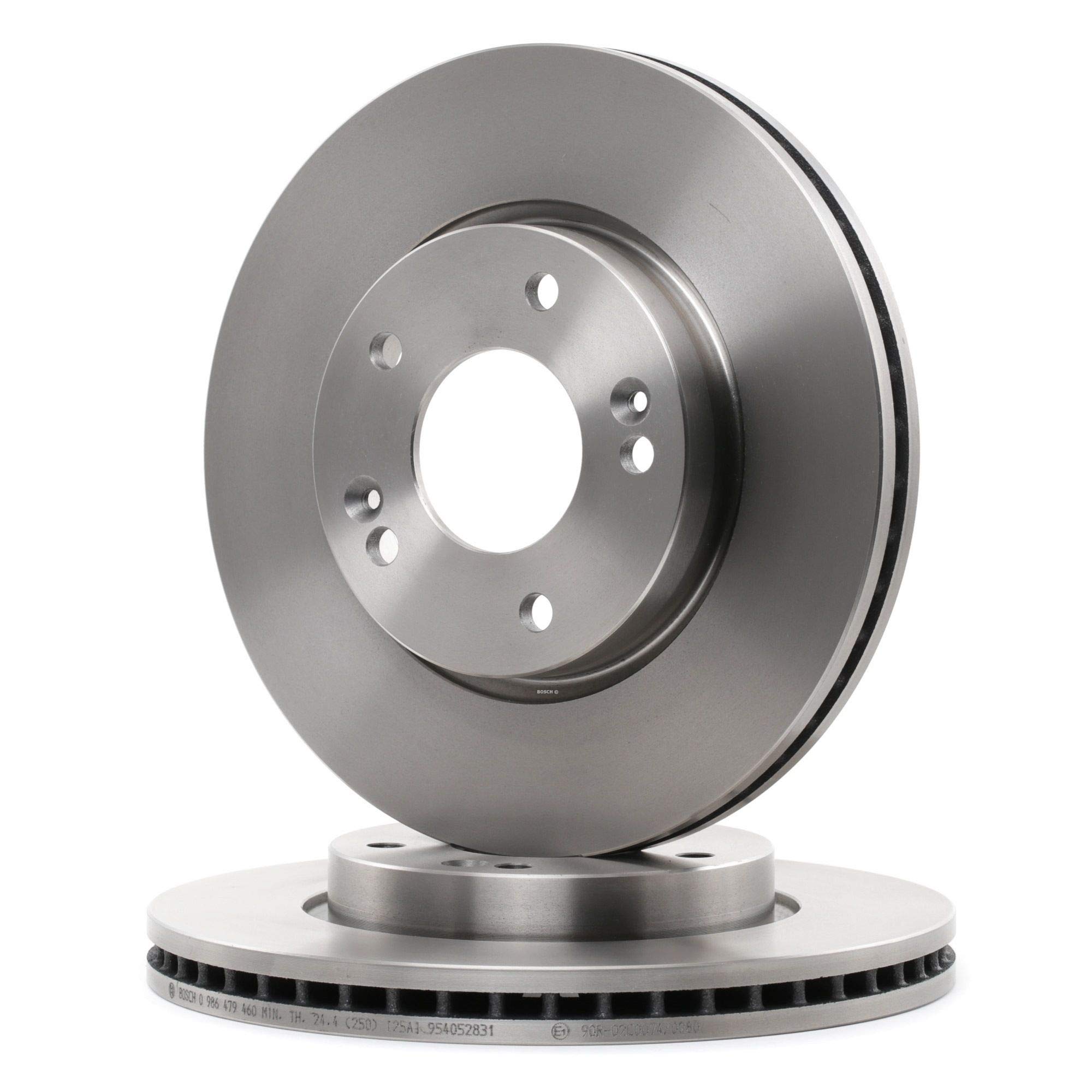 2x BOSCH Disco de freno Delantero Ø280mm Altura: 47,3mm Espesor: 26mm Corona de Agujeros - Ø: 114,3mm ventilado 0 986 479 460 Compatible con KIA CEE'D SW ED, HYUNDAI i30 FD