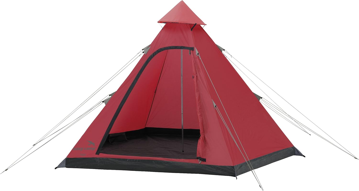 Easy Camp Tipi Tent 4 Person, Red (Chilli Pepper) Amazon.co.uk