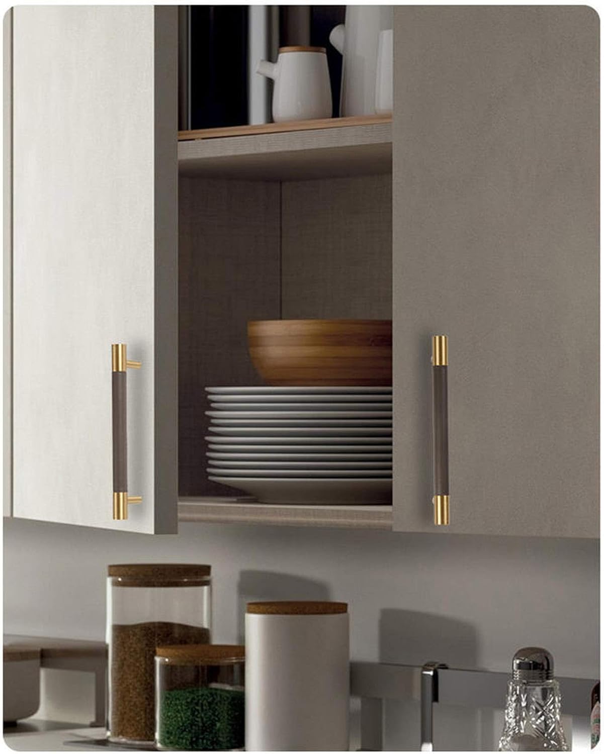 Panduo Chest of Drawers Brushed Brass Kitchen Cabinet Knobs Pulls and Handles Nordic Simple Sheepskin Cabinet Cupboard Door Pull Handles Drawer Knobs (Color : C, Size : Hole Distance 128mm)