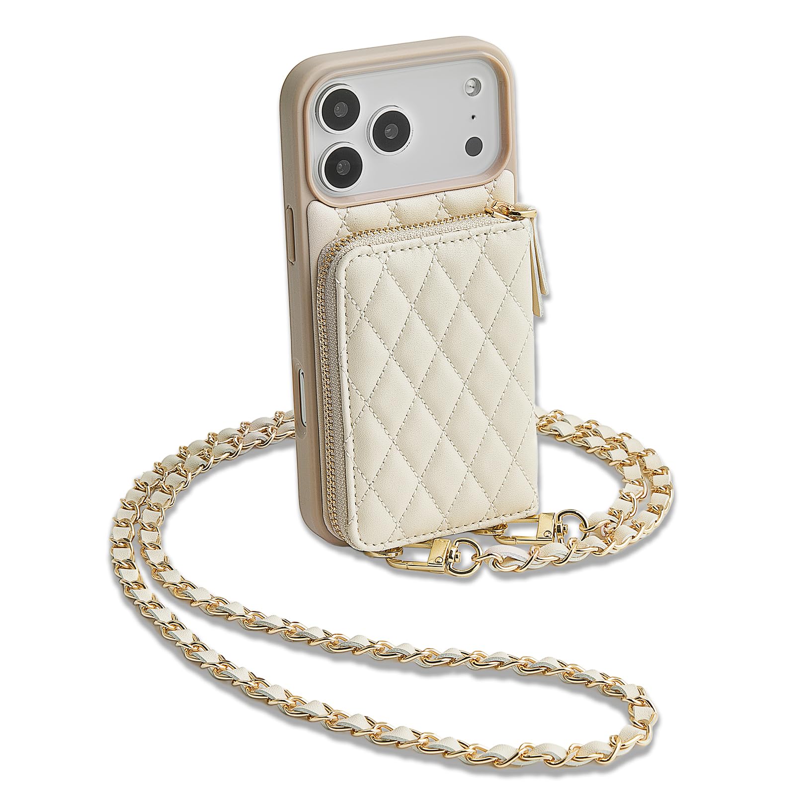 LAMEEKU Custodia a portafoglio per iPhone Pro Max con porta carte di