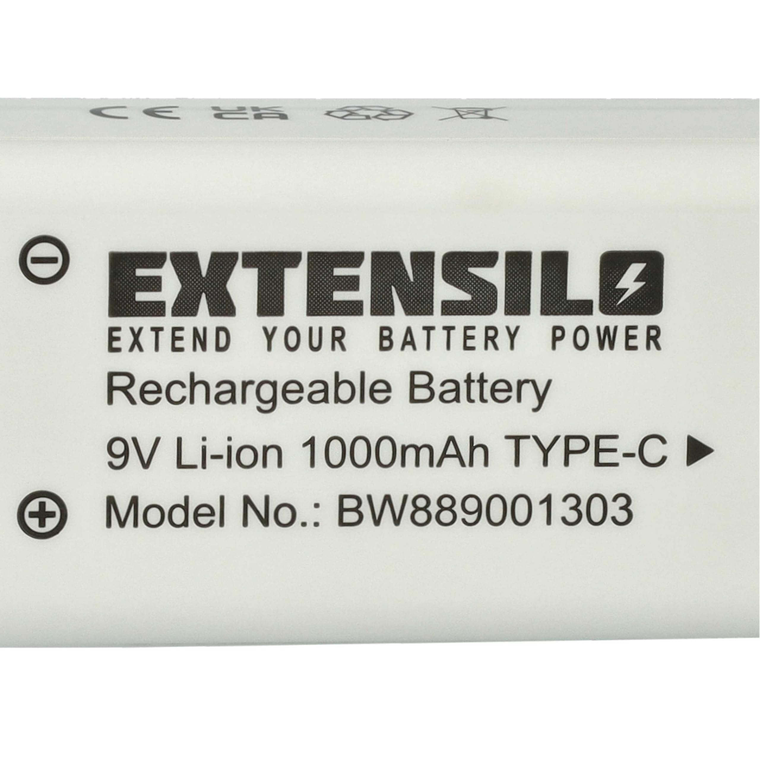 10x Piles Bloc Batterie 9V Compatible avec Daitem SP 150-21X