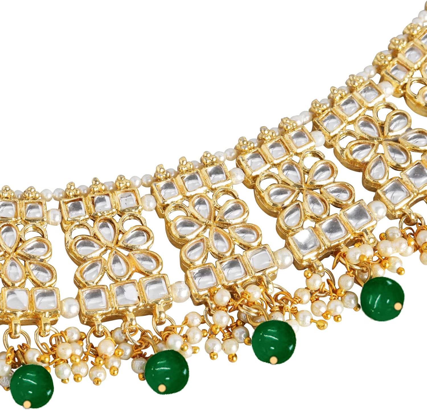 Aheli Indian Traditional Faux Kundan Designer Anklets Ethnic Wedding Fashion Jewelry Gift for Women