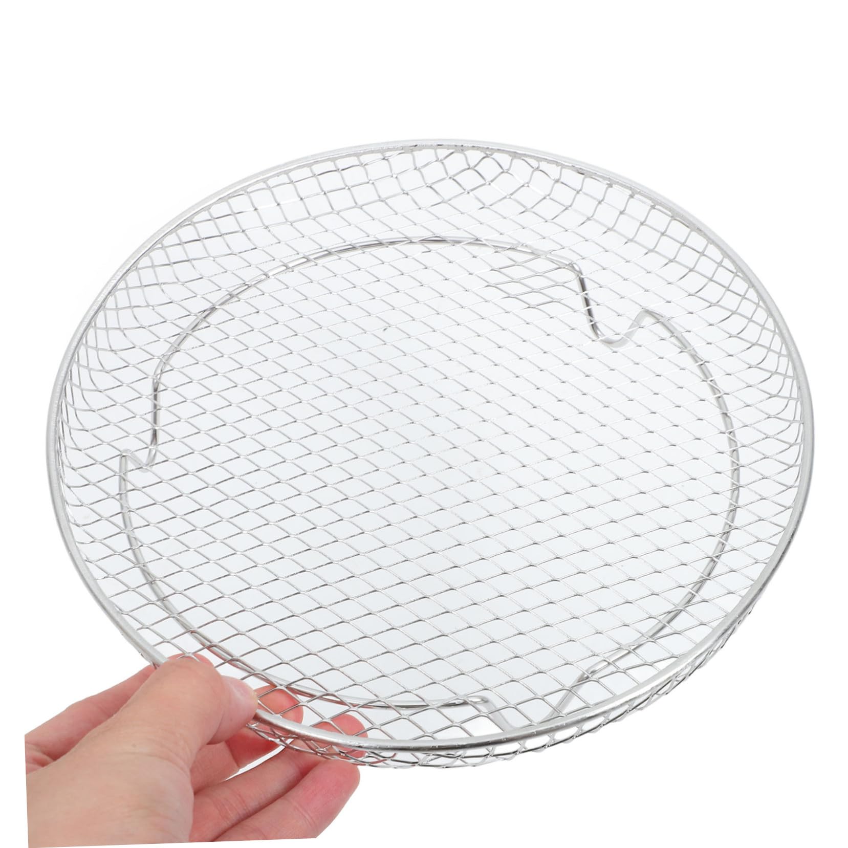 Kisangel 13 Piezas Accesorios para Freidoras de Aire Bandeja Deshidratadora de Alimentos de Apilador para Freidoras de Aire Soporte de Acero Inoxidable de Rejillas para Hornear Uso Cocina