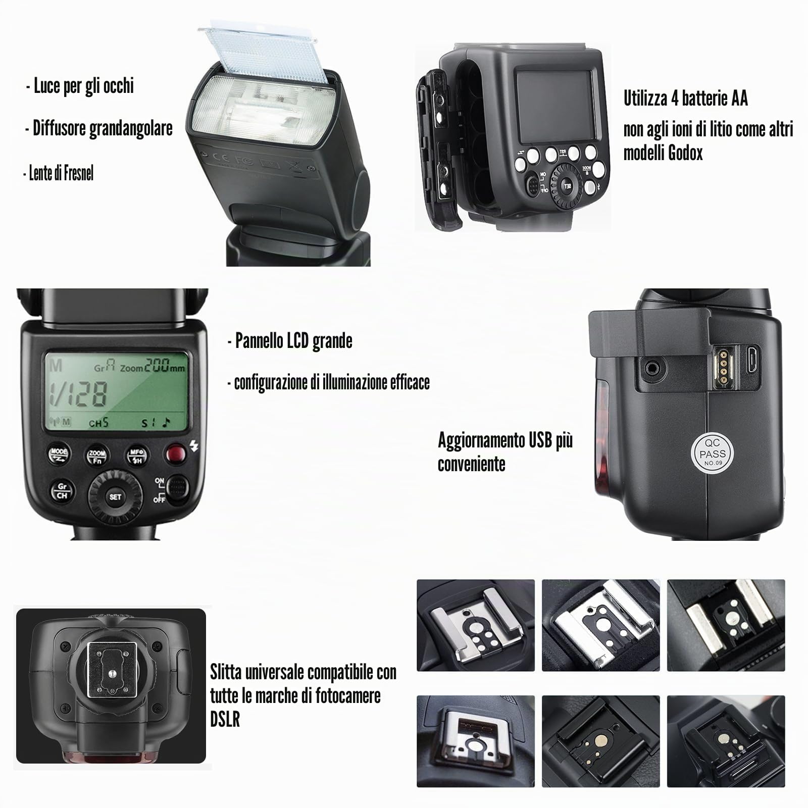 GODOX TT600S 2.4G Wireless Camera Flash Speedlite con diffusore, Master Slave off GN60 Manual Flash con Godox X Trigger System per fotocamere Sony (TT600S per Sony)