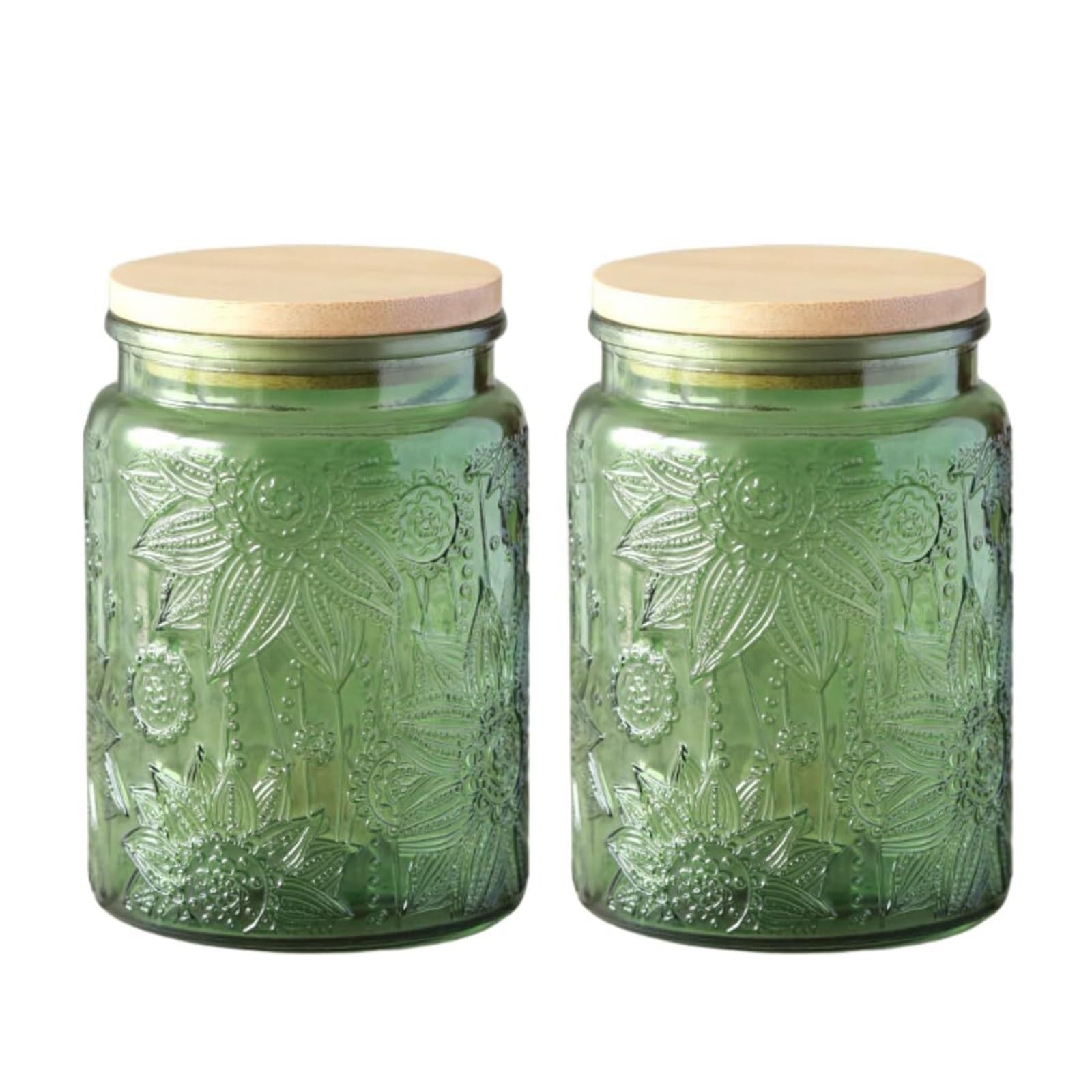 AMULONG Sweet Jars Apothecary Glass Jar Vintage Storage Canister With Airtight Lid For Table Jars for Crafting(Grün)