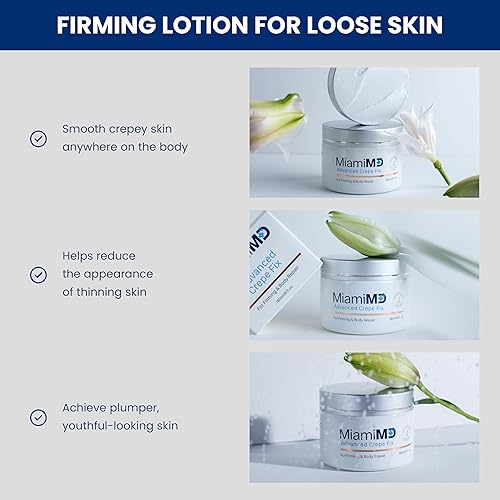 Miniatura 5 de Miami MD Advanced Crepe Fix - Crema antienvejecimiento y reafirmante para todo tipo de piel, sin crueldad, sin parabenos, 4.1 fl oz (4 fl oz)