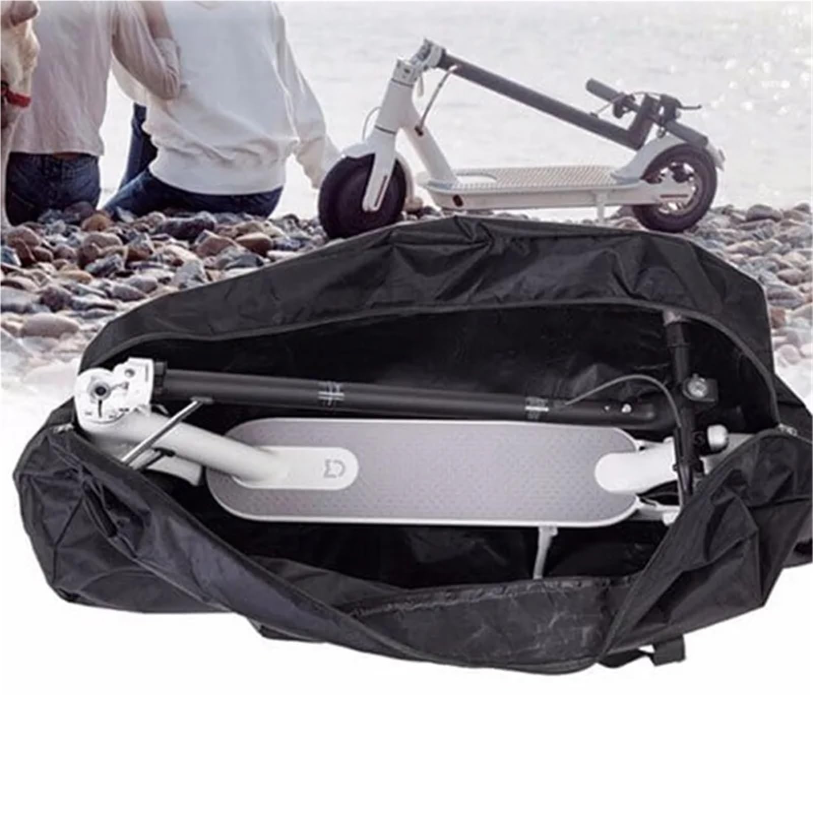 Bolsa Patinete Electrico Bolsa de Transporte portátil e Impermeable for Patinete eléctrico M365 ES2 ES3 ES4, Plegable(Black)
