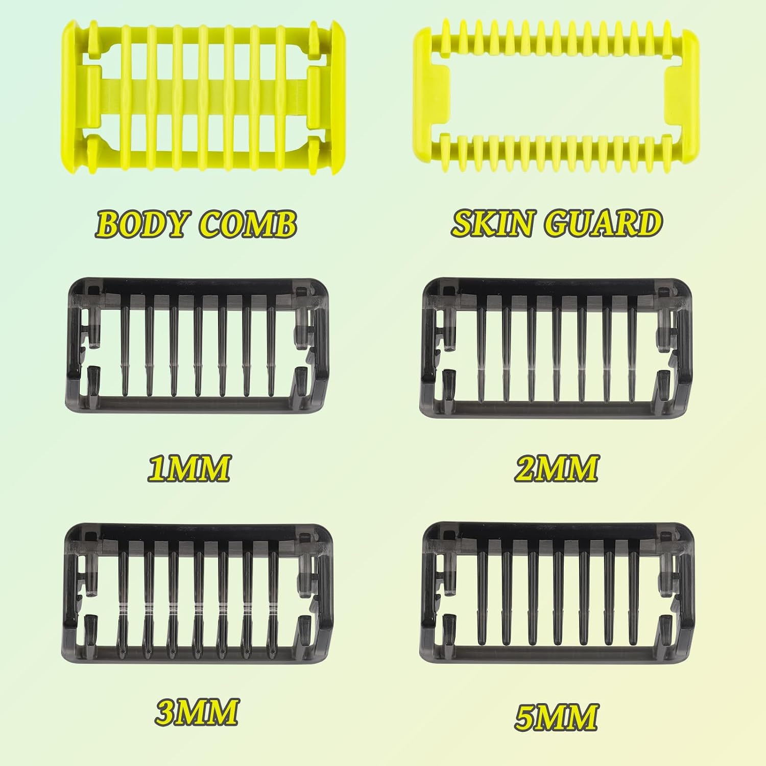 Adjustable Replacement Trimmer one Blade guards,Adjustable Guide Comb Guard For Philips Norelco one Blade Shaver QP2834 QP2724 QP2630 QP2520 - Includes 2 Nose Trimmers - Guide Comb 1/2/3/5 mm(8 Pcs)