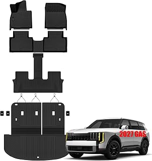 AUXKO Floor Mats Cargo+Backrest Mat for Kia Telluride 2027 Gas Not Hybrid