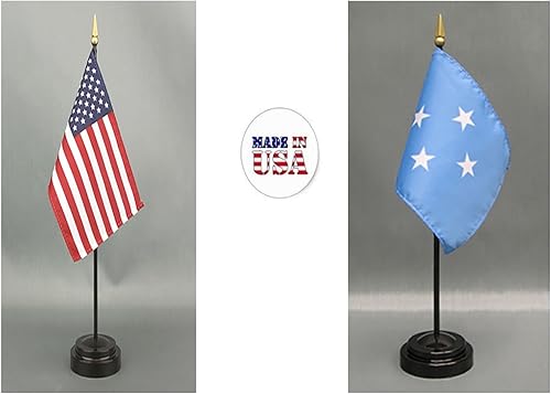 Miniatura 179 de Juego de banderas de escritorio de Afganistán, hecho en Estados Unidos, de rayón de 4 x 6 pulgadas, escritorio de oficina y pequeñas banderas