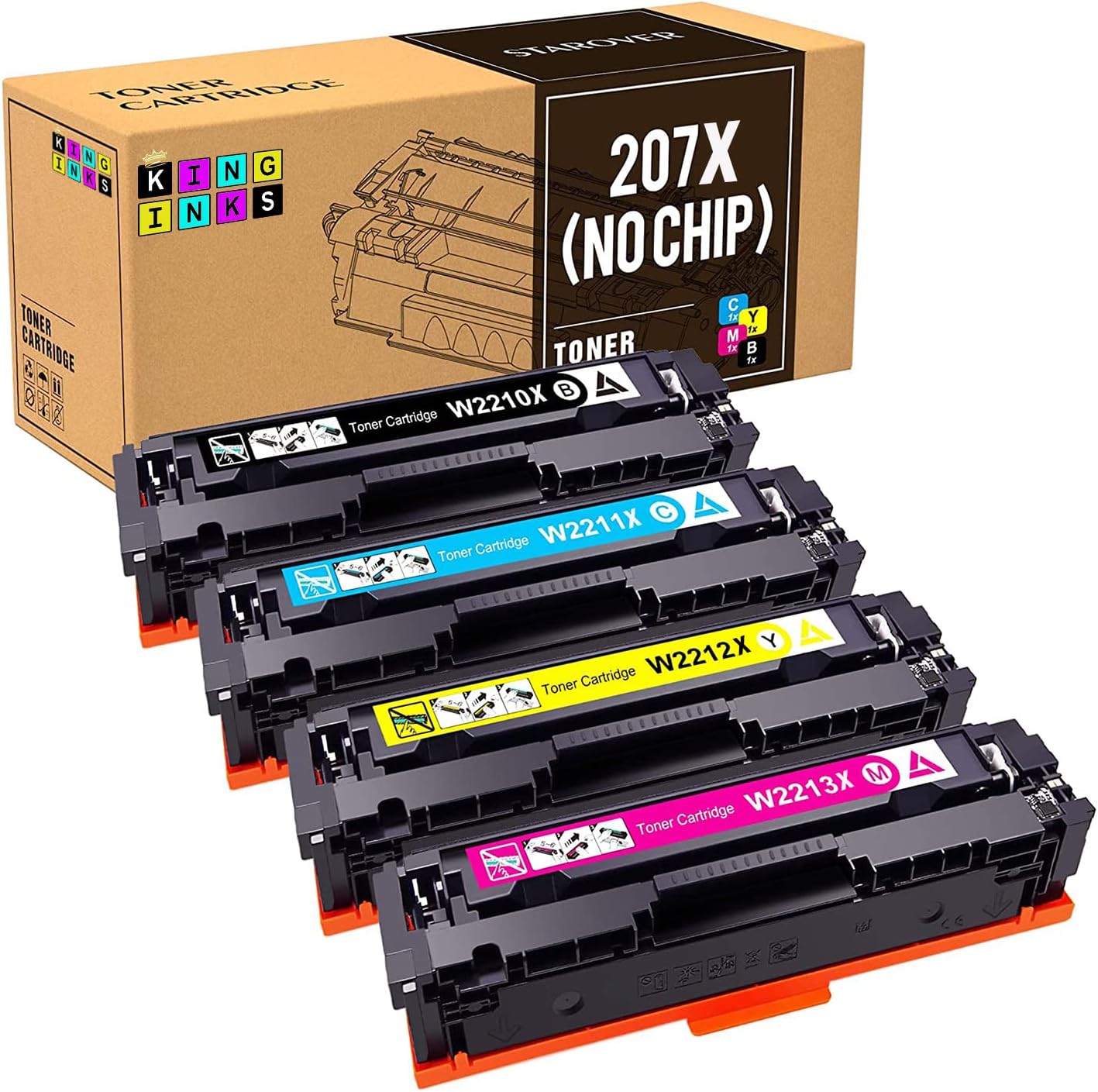 King Inks 207x Toner Cartridges Compatible for HP 207X 207A Color ...