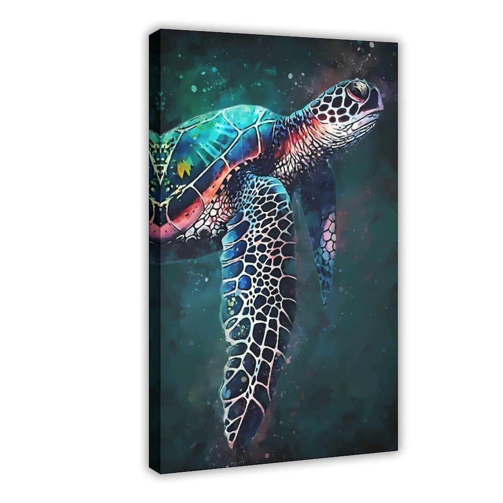 QNVJQKDSI Sea Turtle Art Canvas Poster Wall Art Decor Print Picture Paintings for Living Room Bedroom Decoration 24" L X 36" W